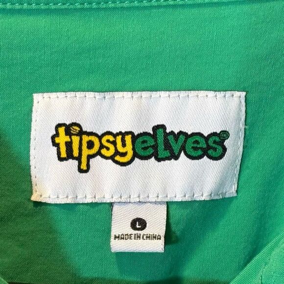 TIPSY ELVES ST. PATRICK DAYS IRISH FLAG BUTTON DOWN SHIRT MEN'S LARGE - Picture 6 of 11